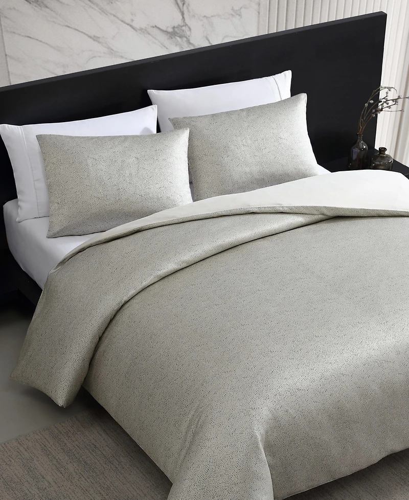 Closeout! Vera Wang Speckled Satin Weave 3-Pc. Comforter Set