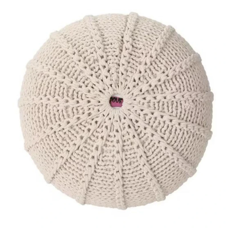 Streamdale Furniture Cozy Knitted Pouf: Style, Comfort, And Support