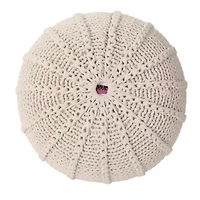 Streamdale Furniture Cozy Knitted Pouf: Style, Comfort, And Support