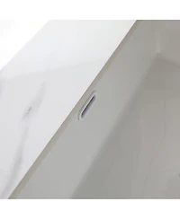 Simplie Fun Inch Marble Vanity Top, Bathroom Vanity Top with Undermount Rectangular Middle Sink and 4" Height Backsplash