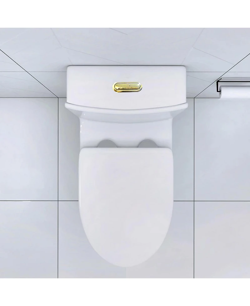 Streamdale Furniture Elongated One Piece Toilet White
