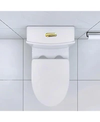 Streamdale Furniture Elongated One Piece Toilet White