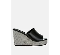 No Filter Wedge Heel Peep Toe Sandals