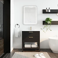 Streamdale Freestanding 30" Bathroom Vanity with Golden Handle and Ceramic Sink