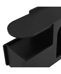 Simplie Fun Mobile End Table with lockable wheels, Cream Style Side Table with Storage Drawer, 11.8inch Narrow Nightstand with Multi-layer Storage, Li