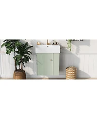 Streamdale Furniture Streamdale 21" Modern Floating Vanity with Ceramic Basin