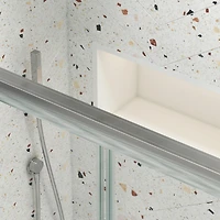 Streamdale Sleek Sliding Bypass Shower Door, Tempered Glass, Chromed