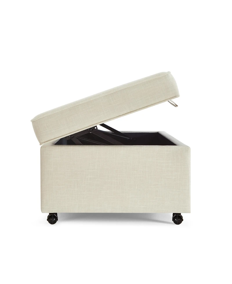 Streamdale Modern Ottoman with Storage and Wheels