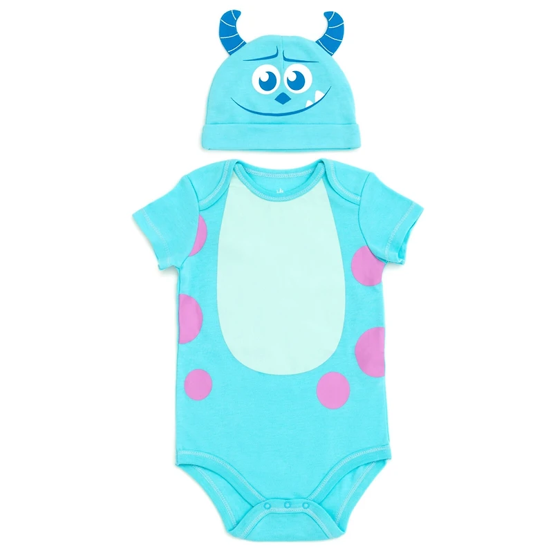 Monsters Inc. Baby Boys Pixar Toy Story Winnie the Pooh Bodysuit and Hat Set