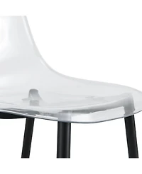 Streamdale Furniture Modern minimalist transparent dining chair, plastic chair, armless crystal chair, Nordic creative makeup stool, negotiation chair