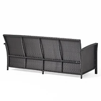 Elegant And Durable Wicker 3-Seater Sofa For Outdoor Comfort