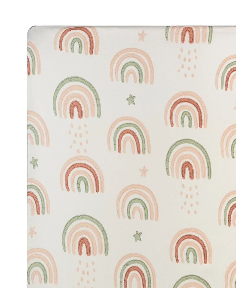 Crane Baby Infants Parker Fitted Rainbow Crib Sheet