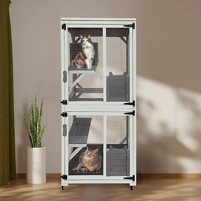 Streamdale 30.7" Luxury Outdoor Cat Enclosure with Platforms