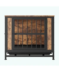 Streamdale Rustic Brown Dog Crate Table (27.48")