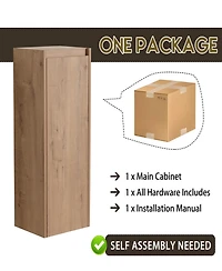 Streamdale Modern Floating Bathroom Side Cabinet with Soft-Close Doors