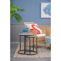 Streamdale Round Stacking End Tables with Metal Frame