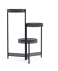 Unho Metal Multi-tier Planter Flowers Pots Holder Garden Patio Decor Plants Rack Stand