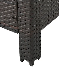 Simplie Fun Water-Resistant Wicker Club Chairs With Curved Arms For Outdoor Comfort And Style