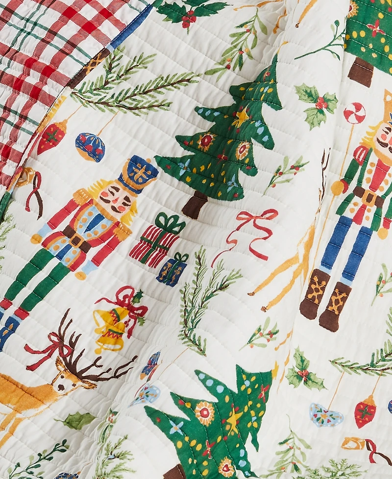Levtex Nutcracker Reversible Quilted Throw, 50" x 60"