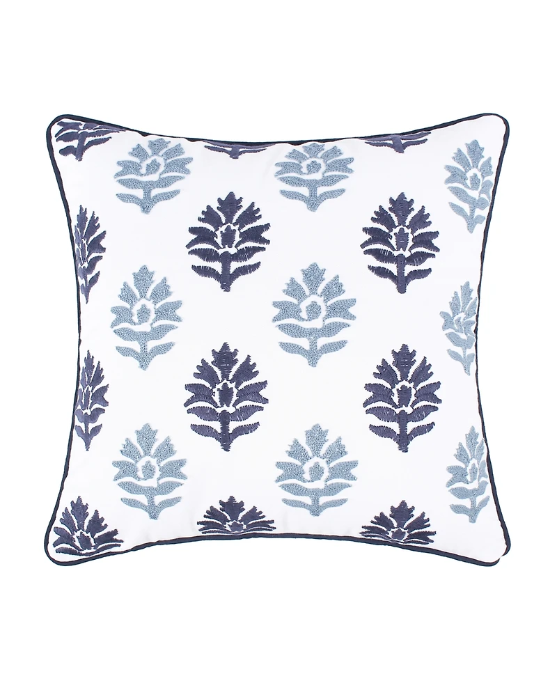 Levtex Aditya Medallion Embroidered Decorative Pillow, 18" x 18"