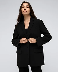 Kenneth Cole Women's Vision Twill Three-Button Boyfriend Jacket