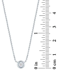 Diamond Bezel 18" Pendant Necklace (1/20 ct. t.w.) 10k White or Yellow Gold