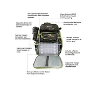 45L Fishing Backpack w/ 4 Tackle Boxes