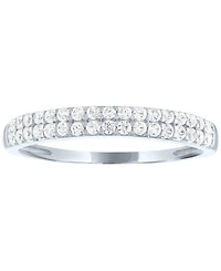 Forever Grown Diamonds Lab-Grown Two-Row Diamond Ring (1/3 ct. t.w.) in 10k White Gold