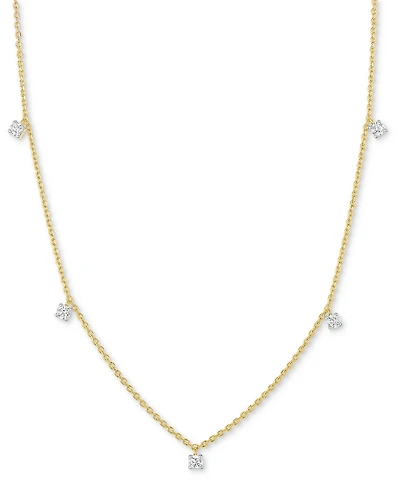 Forever Grown Diamonds Lab-Grown Diamond 5 Drop Necklace (1/4 ct. t.w.) Sterling Silver or 14k Gold-Plated