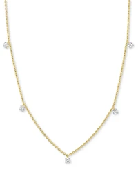 Forever Grown Diamonds Lab-Grown Diamond 5 Drop Necklace (1/4 ct. t.w.) Sterling Silver or 14k Gold-Plated