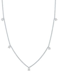Forever Grown Diamonds Lab-Grown Diamond 5 Drop Necklace (1/4 ct. t.w.) in Sterling Silver or 14k Gold-Plated Sterling Silver