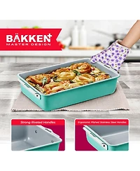 Bakken 8-Piece Stackable Bakeware Set - Ceramic Non-Stick Coating, Baking Sheets, Assorted Baking Pans, Ptfe, Pfoa & Pfos Free