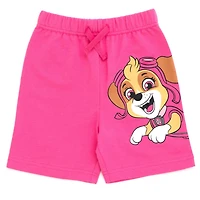 Paw Patrol Little Boys Chase Skye Rubble Marshall Cosplay T-Shirt and Bike Shorts French Terry Outfit Set to
