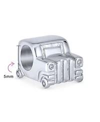 Bling Jewelry Suv Jeep Car Automobile Cubic Zirconia Head Lights Charm Bead Sterling Silver
