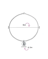 Bling Jewelry Initial Circle Disc Anklet