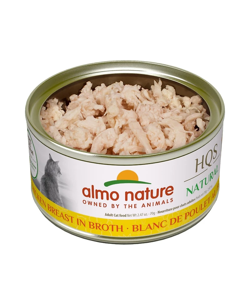 Almo Nature Hqs Natural Cat 24pk (2.47oz): Chicken Breast In Broth