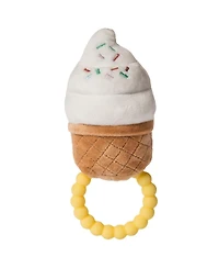 Mary Meyer Sweet Soothie Soft Baby Rattle with Teether Ring, Ice Cream