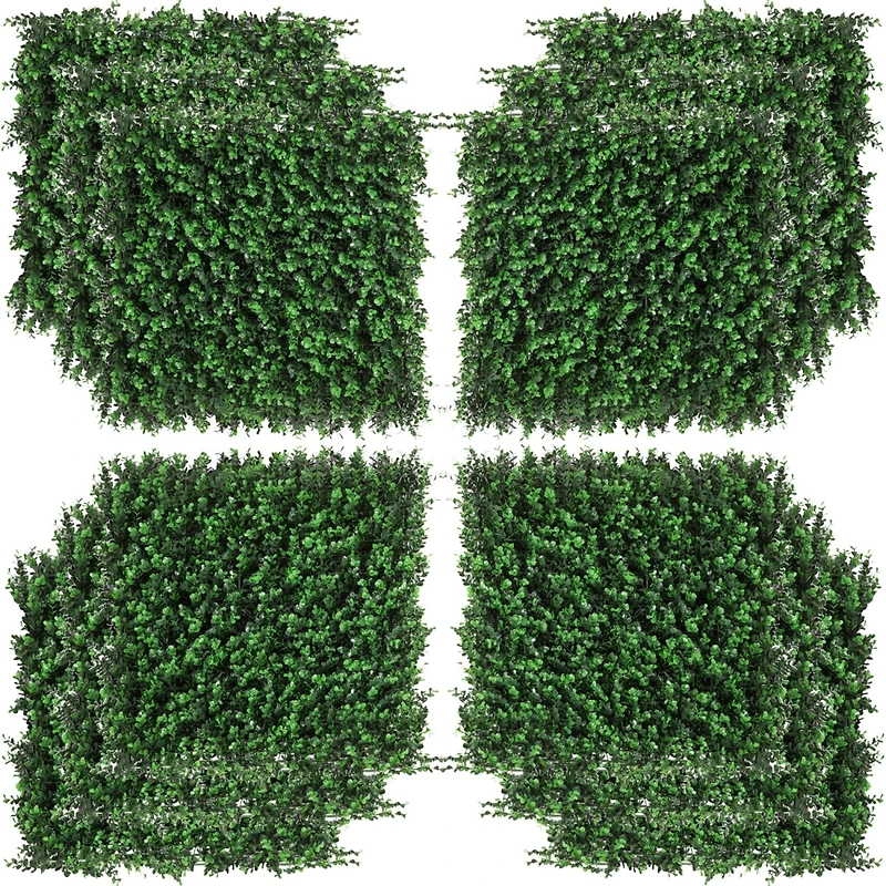 Grass Wall Panels, 20" x 20" Artificial Grass Wall Decor, Greenery Backdrop Panels Wall for Outdoor, Indoor, Garden, Fence, Backyard, Fresh