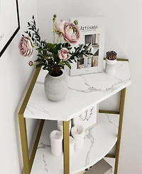 Streamdale 4-Tier Corner Shelf Bookcase & Plant Stand