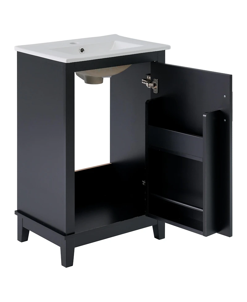 Streamdale Modern Bathroom Vanity with Ceramic Basin (20x15.5x33.3")