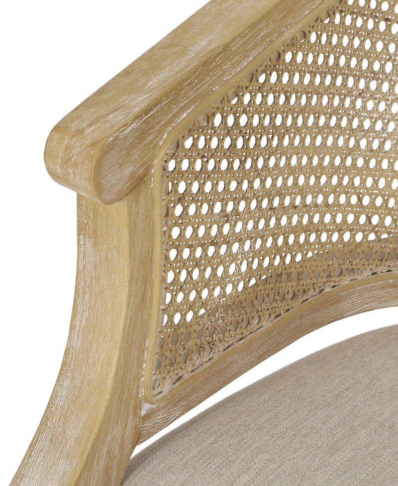 Streamdale French Country Cane Chair Curved Back, Weathered Wood