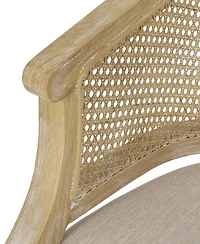 Streamdale French Country Cane Chair Curved Back, Weathered Wood
