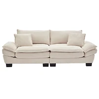 Streamdale Furniture Corduroy Sofa Sleeper Couch Loveseat Sofa with Pillows Comfy Upholstered Deep Seat Sofa for Bedroom, Living Room, Apartment, Offi