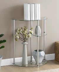 Designs2Go Classic Glass 3 Tier Display Entryway Hall Table