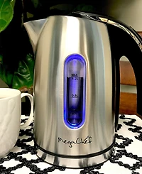 MegaChef 1.2 Quart Steel Electric Tea Kettle