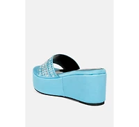 Batanga Diamante & Rhinestone Detail Stylish Flatforms
