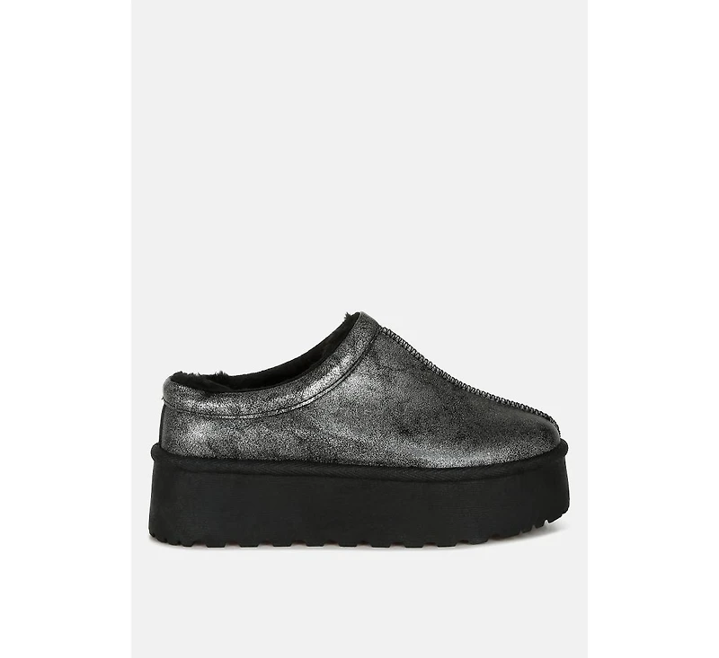 Lottys Faux Leather Platform Classic Slip-On