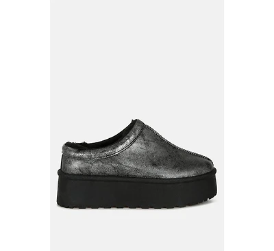 Lottys Faux Leather Platform Classic Slip-On