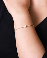 Devata Sweet Heart Chain Bracelet in 14K Gold, 6.5 in adj to 7.5 in, approx. 3.3 grams