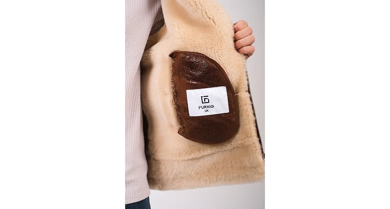 Men's Leather Sheepskin Jacket, Brown, Created for Macy's